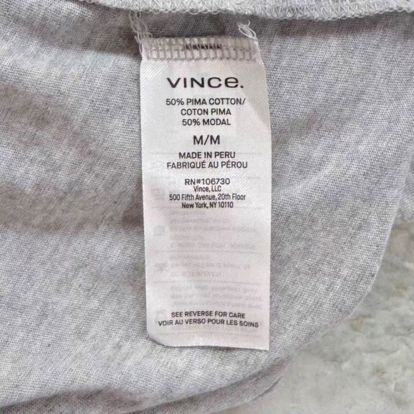 Vince Women’s Light Gray Short Sleeve Crew Neck T Shirt NWT Size Medium - Picture 8 of 9